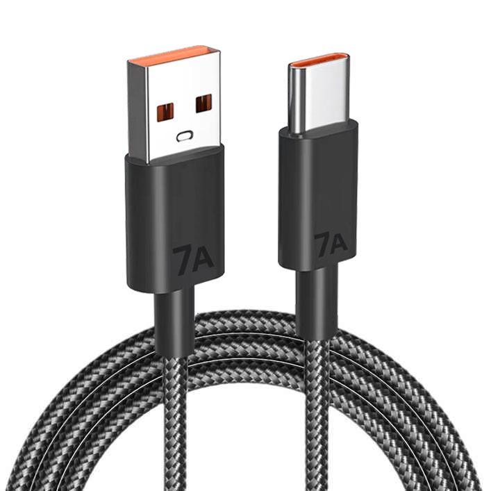 120W Braided Type-C Fast Charge Cable for Apple 15/16, Huawei, Vivo