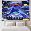 Custom Name Huggy Wuggy Print Tapestry, Backdrop, Easy Setup, Ideal for Bedroom, Office & Living Room, with Aesthetic Wall Hanging Decor.