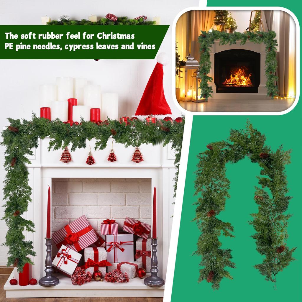 Artificial Simulation Needles And Rattan Christmas Decoration Needles Home Decoration Photo Path5