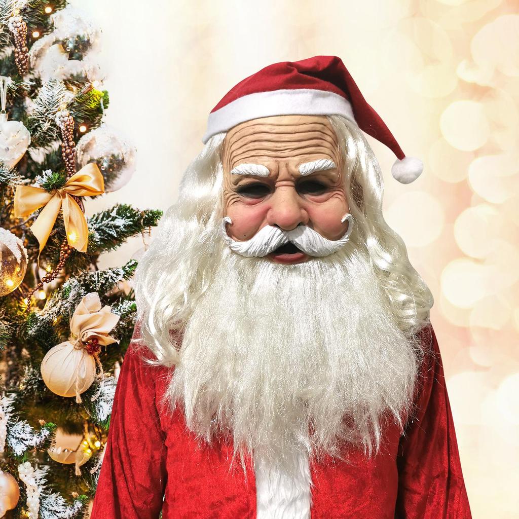 Grandma Christmas Headgear Christmas Headdress Decoration Holiday Soft Latex Adult Headgear Xmas