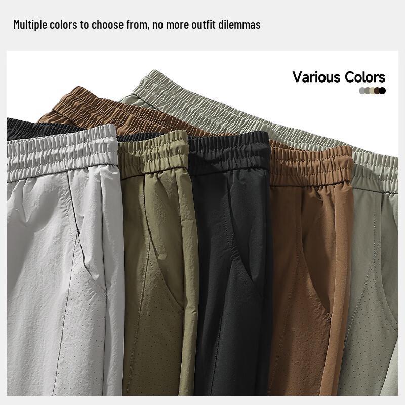 MINISO Men's Summer Breathable Mesh Tapered Pants