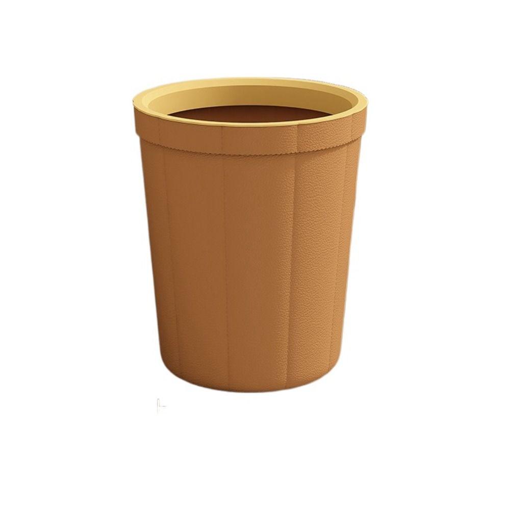 Мусорное ведро большой вместимости Креативная круглая пластиковая корзина для макулатуры Прочная без крышки Мусорный бак для дома