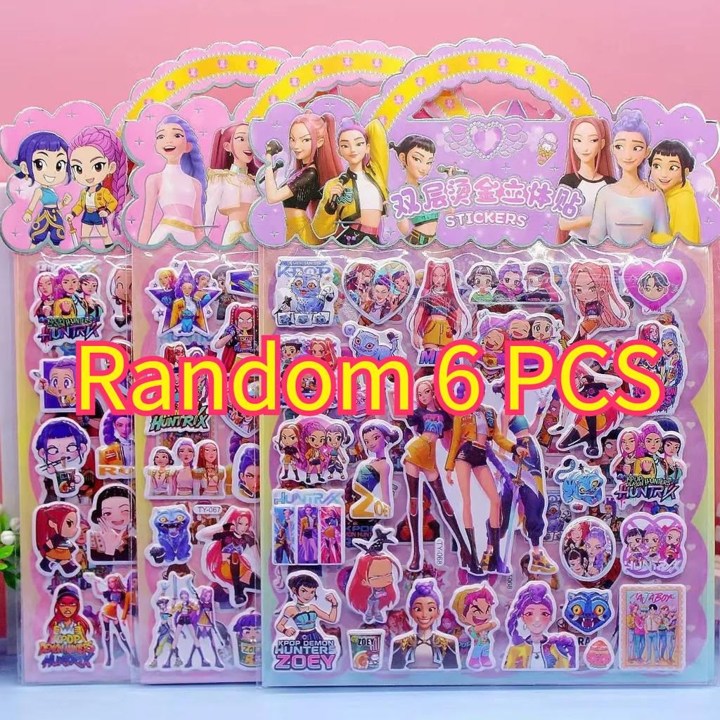 1/3/6 шт. K-pop Наклейка Охотники на демонов Аниме Тигр Руми Мира Зои Лазерная резка Наклейки Офисная канцелярия и Школьные принадлежности Декор