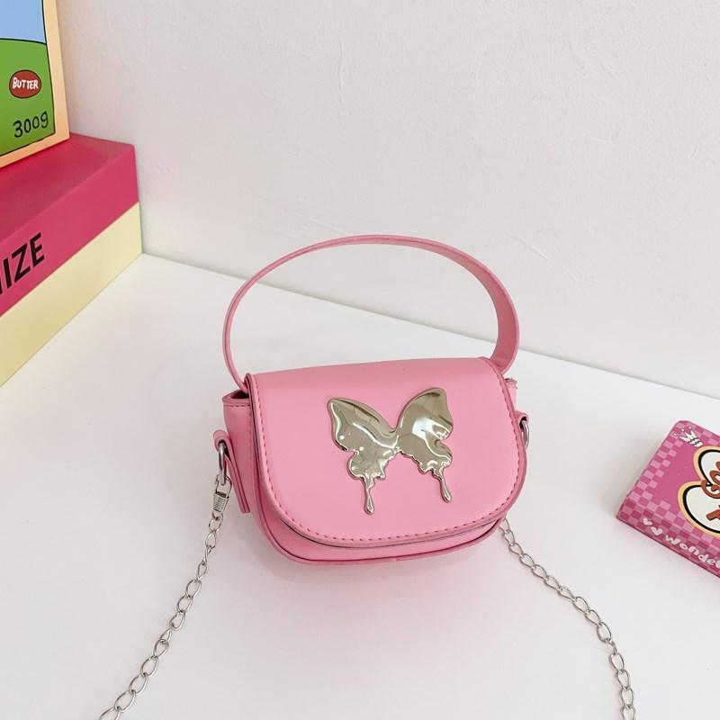 Простая и модная маленькая квадратная сумка женская 2025 новая модель с детской сумкой бабочка милая однотонная сумка-мессенджер на плечо для перекуса