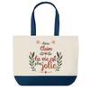 Tote bag - PLANETEE - Claire la vie est plus jolie - Bleu - Coton - 40x45 cm