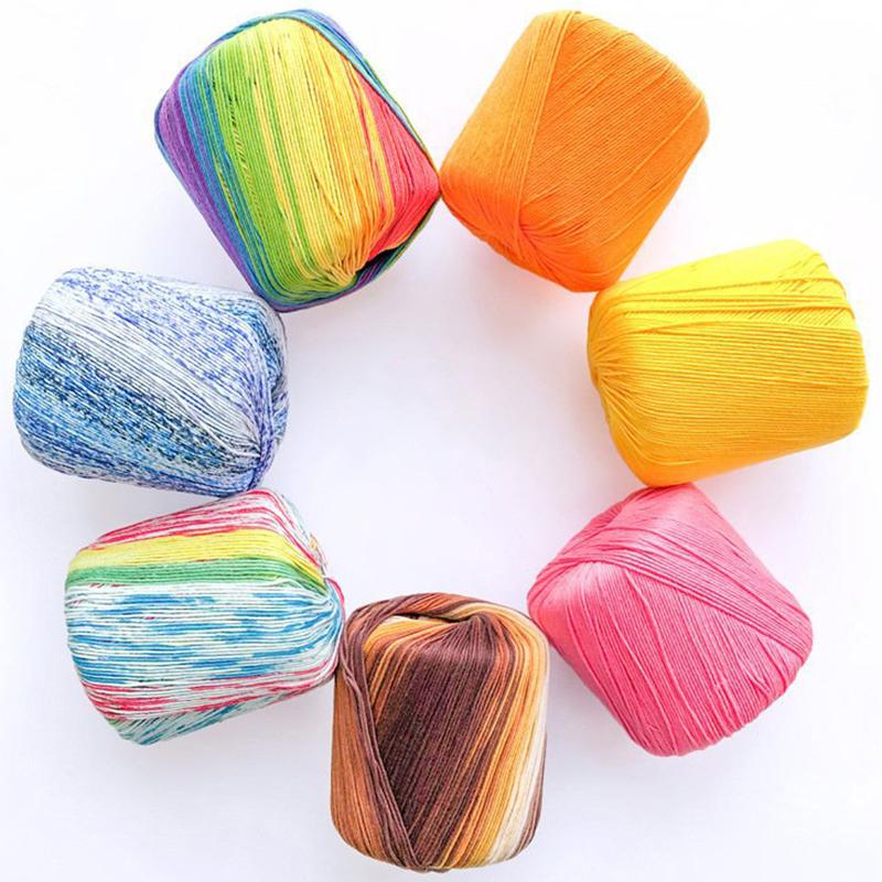 40g Hand Knitted Cotton Yarn Ball For Knitting Doll Hand Woven Crochet Cotton Yarn DIY Dyed Wool Yarn Handcraft Accessories