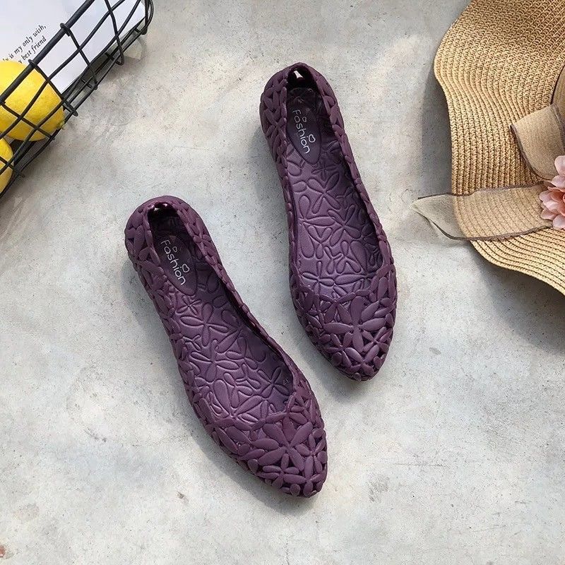 Летние полые сандалии, женские дышащие туфли на плоской подошве, мягкие пляжные модные непромокаемые сапоги