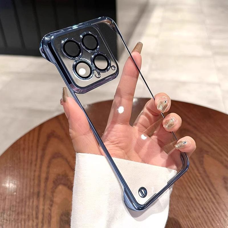 Suitable for Xiaomi 15ultra Frameless Mobile Phone Case Ultra-thin Self-contained Lens Film 14pro Electroplating Anti-fall Protection Case