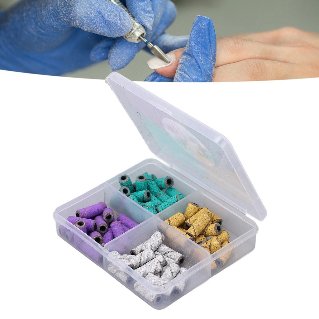 60 шт., шлифовальные ленты для ногтей с оправкой, инструмент для маникюра, профессиональные ленты для полировки ногтей 80 120 18