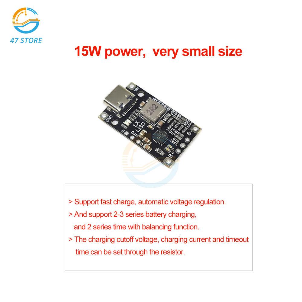 2S/3S BMS Lithium Battery Pack Charging Board Boost Quick Charge 3.7V Polymer/UAV Charging Module Step Up Module Type-C USB