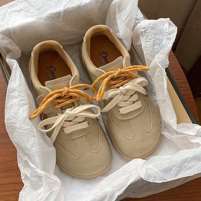 Американские ретро немецкие кроссовки женские весна 2025 новые спортивные и любительские легкие кожаные кроссовки с мягкой подошвой модная обувь