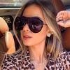 Classic Oversized Sunglasses Female One-piece Eyewear Unisex Big Frame Travel Vacation Sun Glasses