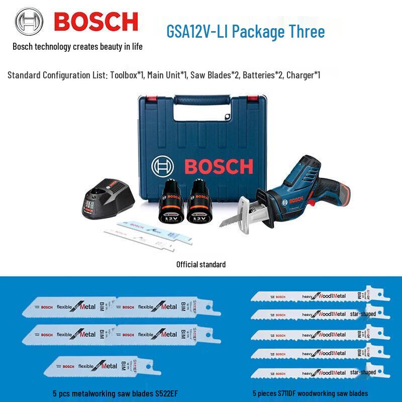 BOSCH GSA 12V-LI Cordless Reciprocating Saw CN plug (adapter included)