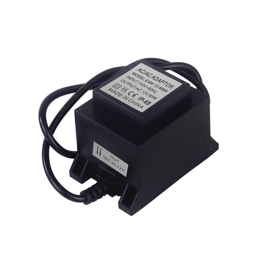 LED Power Supply, 12V 50W 60W 80W   with Automatic   for Short Circuit Overload Over Voltage, IP68  for Outdoor   Proje