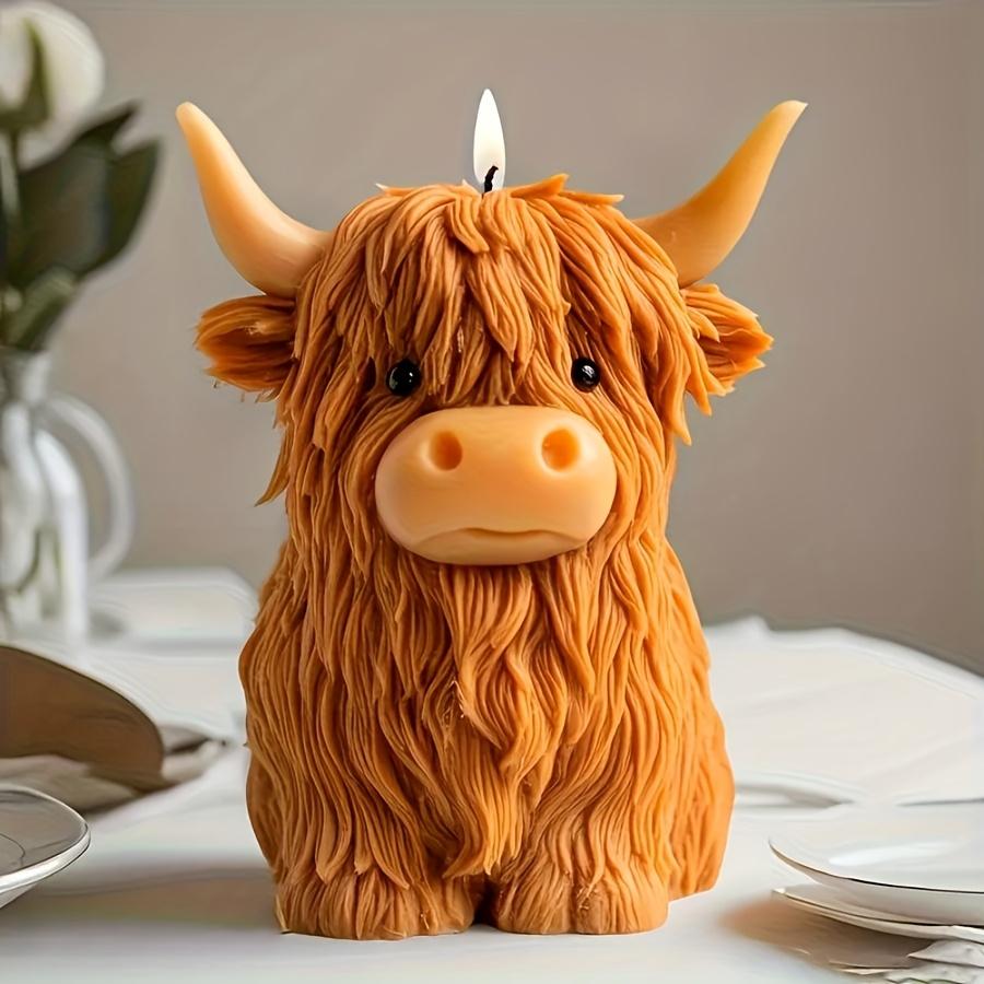 3D Форма для свечи в виде яка Силиконовая форма DIY Животное Ароматическая свеча Гипсовая Цементная Форма Рождественские Украшения