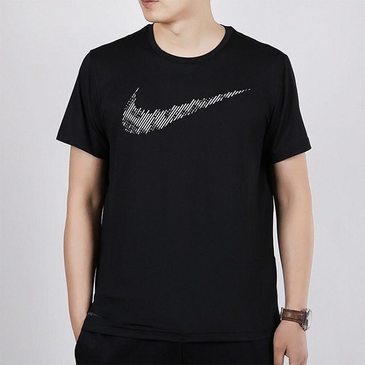 Nike Футболки мужские черные с круглым вырезом умеренного прямого кроя CJ4634-010