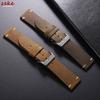 Vintage Calfskin Watch Band 18mm 20mm 21mm 22mm Handmade Stitching Cowhide Strap for Omega for Seiko Men's Brown Black Wristband