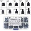 200-Piece Push Button Tactile Switch Set: 10 Types, 20 Each (Sizes 6x6x4.3-13) In Display Box