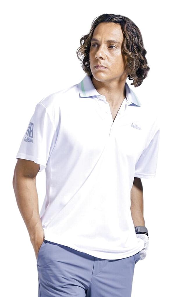 Rad Blue Golf Short Sleeve Polo Shirt Dry 250202 WHITE L (Basic Pique) / Men's /