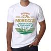 Men’s Vintage Tee Shirt Graphic T Shirt Mountain Explorer Morocco White