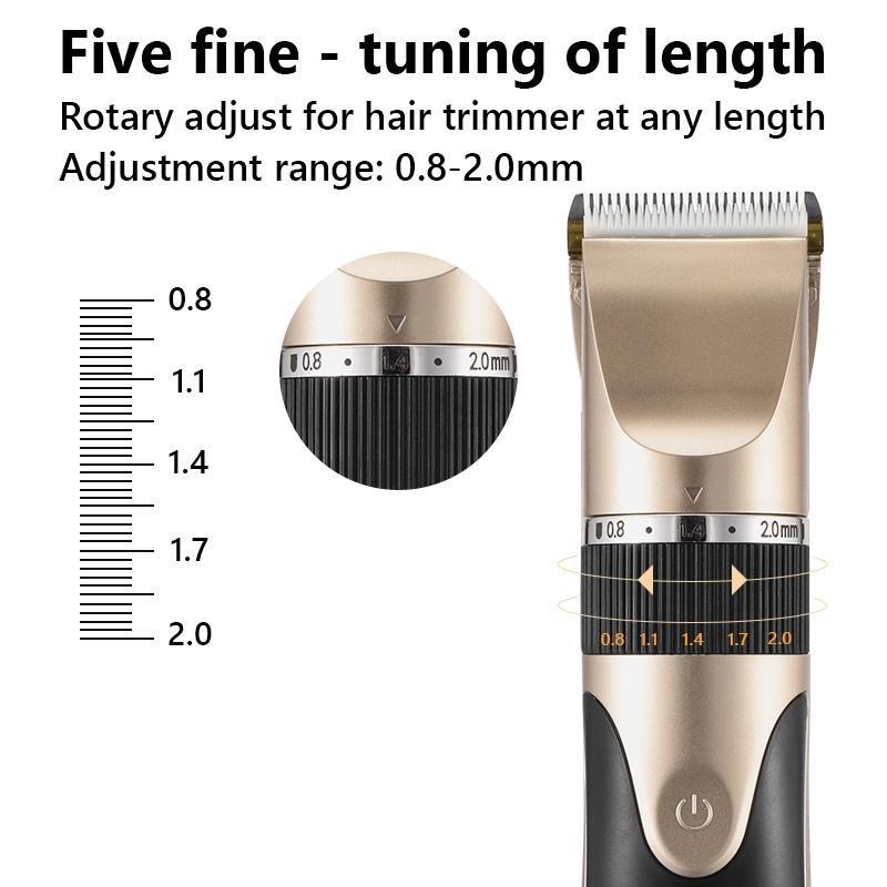 Professional Hair Clipper Rechargeable Men's Barber Beard Trimmer Low Noise Adult Kid Haircut Hair Cutting Machine