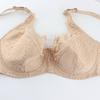 Women Full Cup Plus Size Bra Sexy Bow 3 Hooks Bras Breathable and Comfortable Lace with Wire Brassiere D E Cup
