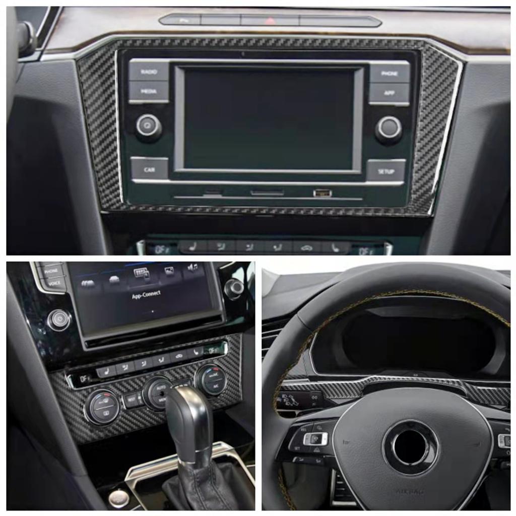 Наклейки для внутренней отделки автомобиля из углеродного волокна для Volkswagen VW Magotan Arteon 2017-накладка на центральную консоль автомобиля