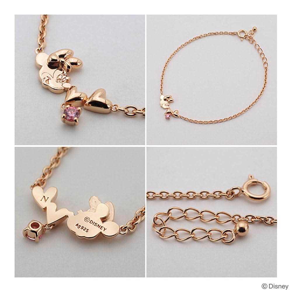 Minnie Silver Bracelet with Pink Gold Coating and Cubic Zirconia [Disney] (VBLDSW0013)