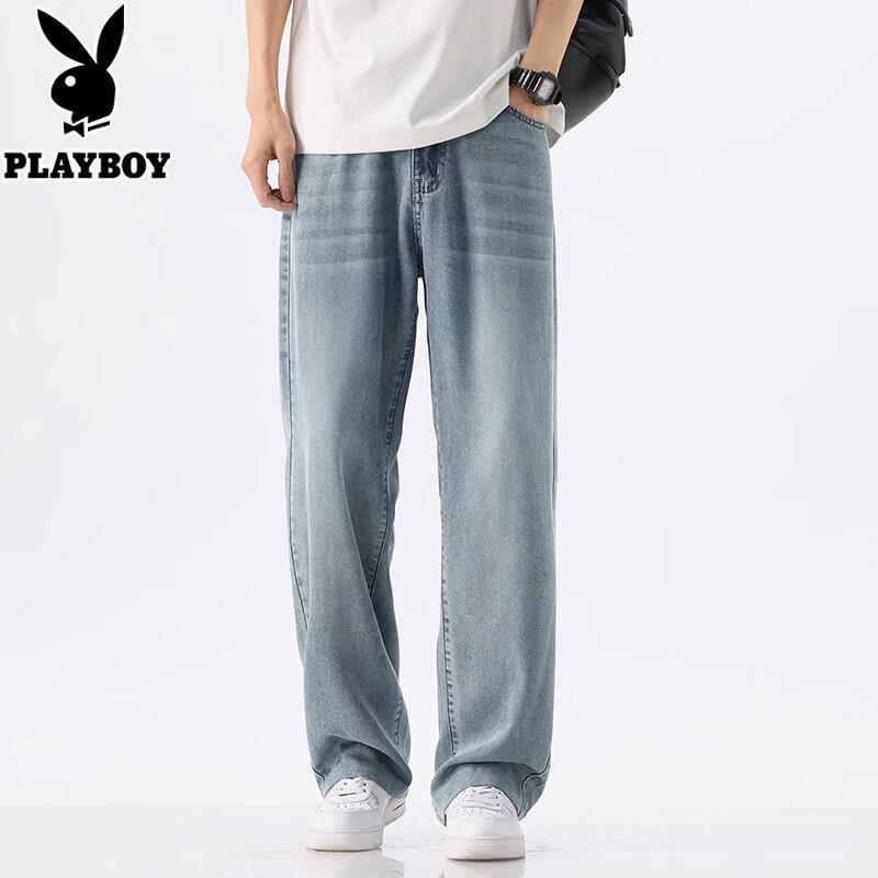 PLAYBOY Мужские свободные прямые джинсы из лиоцелла