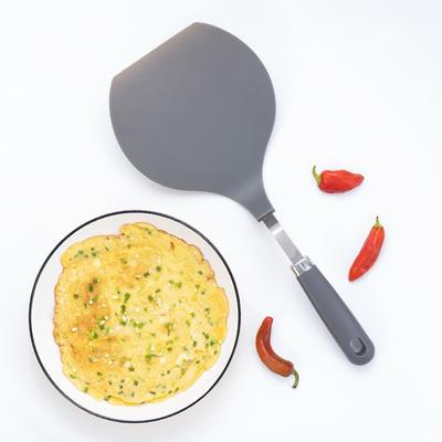 Кухонный аксессуар Жаростойкая лопатка для пиццы Полукруглая головка Большой размер Подъемная пластина для торта Нейлоновая Подвешиваемая Лопатка для блинов Выпечка