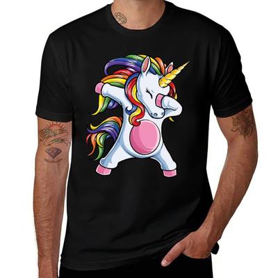 Dabbing Unicorn T Shirt Kids Girls Boys Rainbow Squad Cute Gifts Party TShirt Holiday Vacation Tee Shirt