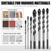 Дырокол для плитки Дрель для стен Стекло Цемент Бетон Сверло Сплав Высокая Твердость Триангулятор Дрель Многофункциональные Инструменты
