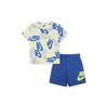 Color Block Logo Sports Short Sleeve And Shorts Casual Sports Set Kids Sets Game-Royal DM3773-480