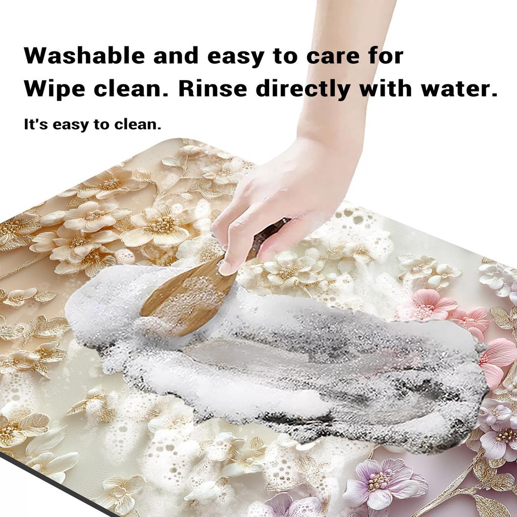 Коврик для ванной комнаты с цветком, нескользящие коврики для ног, впитывающие, быстросохнущие, коврики для душа, коврики для туалета, коврики для двери, моющиеся
