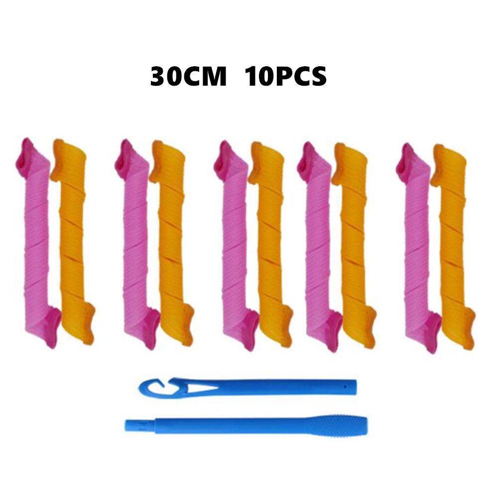 10 шт., бигуди без нагрева, бигуди для волос, мягкие спиральные локоны, ленивая завивка, щипцы для завивки, инструменты для укладки волос