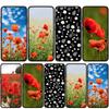 Для Samsung Galaxy S25 S24 S23 iPhone 17 16 15 Xiaomi Redmi Note 14 13 12 11 Plus Pro Max XR A37 A57 Чехол для телефона Цветок мака Цветение OPPO Huawei Чехол
