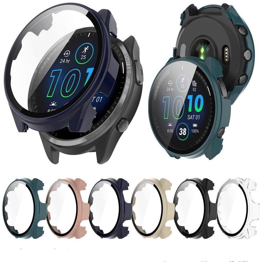 Чехол с твердым краем для Garmin Forerunner 965, защитный чехол из закаленной пленки, защитный чехол для Forerunner265 265s