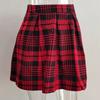 Женская юбка в клетку с высокой талией и одинаковым цветом, свободный подол, мягкая лоскутная застежка-молния по бокам, длина выше колена, женская коммутационная юбка