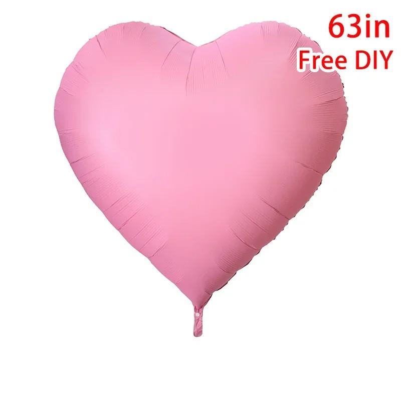 1PC Huge heart-shaped Aluminum 63 inch Foil Balloon Day Wedding Scene Birthday Anniversary Engagement Party Decoration Supplies