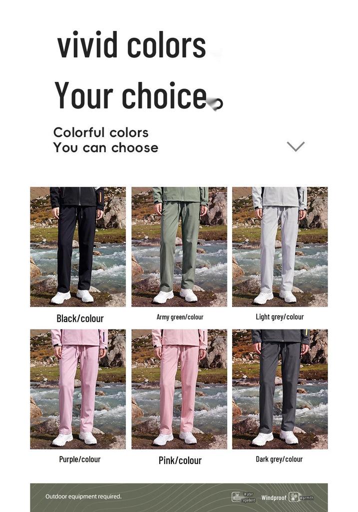 Kids' Spring/Autumn Softshell Hiking Pants, Windproof & Waterproof, Straight-Leg, Unisex for Older Children