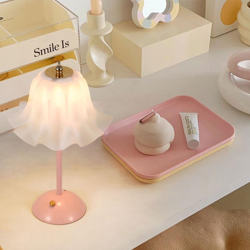 Настольная лампа в французском романтическом стиле с цветочным рисунком для спальни, ночник, прикроватный ночник для спальни.