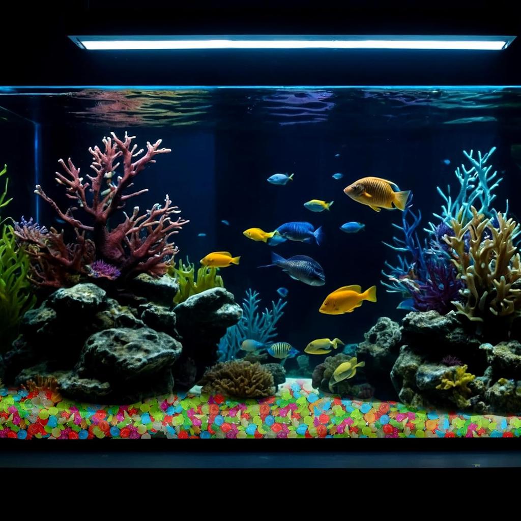 100 Pcs Glow in The Dark Rocks, Mixed Color Aquarium Glow Stones Rocks Luminous Pebbles Outdoor Decorations Stones Pebbles Glowing Stone for Fish