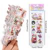 6/12Sheets Pack Christmas Style 3D Sticker Cute Cartoon Bubble Stickers Classroom Office Mark Useful DIY Stickers Stationery ZYF