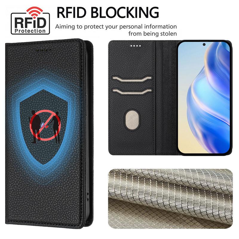 RFID Кожаный Чехол-кошелек для Xiaomi Redmi Note 13 Pro 5G 4G Роскошный чехол для Redmi Note 13 Pro Plus Чехол Note 13 Pro+ Funda