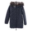 DUVETICA Quilting Quilting Down Jacket 38 Black Real Fur Women Used