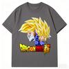 2026 New Dragon Ball Anime Goku Super Saiyan Printed Short Sleeve Tshirt Mens and Womens Tshirt Mens Tops Sports Tshirt