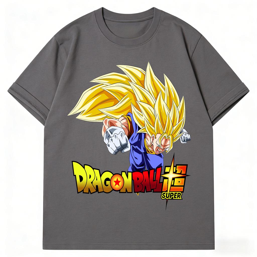 2026 New Dragon Ball Anime Goku Super Saiyan Printed Short Sleeve Tshirt Mens and Womens Tshirt Mens Tops Sports Tshirt