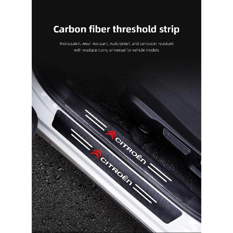 Car Door Sill Protector Stickers Threshold Non-slip Pad Mat For Citroen Celysee C6 C3 C5 C1 C4 Aircross Picasso Cactus Berlingo Interior Mirrors 6