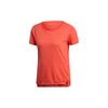 Quick-Dry Training Casual Sports Round Neck Short Sleeve T-Shirt Women Tops Coral-Pink EI6383