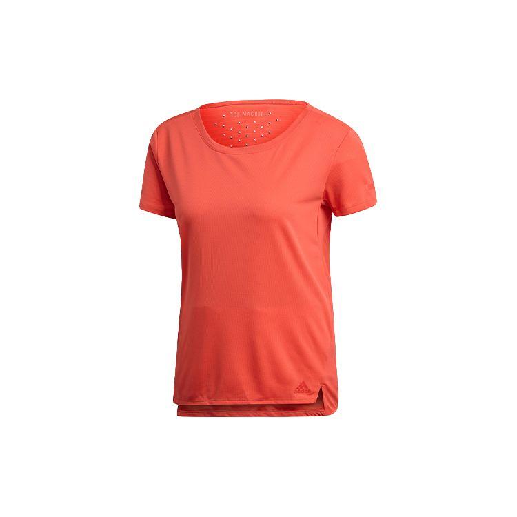 Adidas Quick-Dry Training Casual Sports Round Neck Short Sleeve T-Shirt Women Tops Coral-Pink EI6383